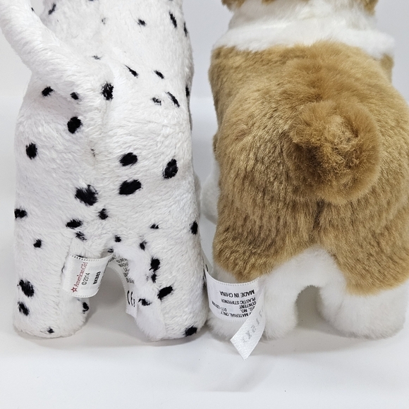 American Girl Corgi and Dalmatian Puppy Dog Set of Two Poseable Bone Toy Retired - Picture 3 of 5